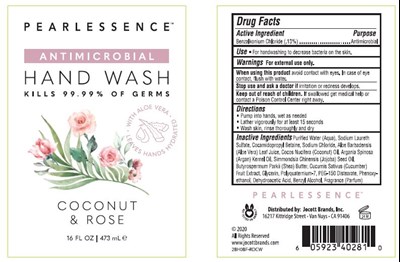 01b Lbl_pearlessence Hand Wash_coconut-rose_16oz (01b Lbl Pearlessence Hand Wash Coconut Rose 16oz)